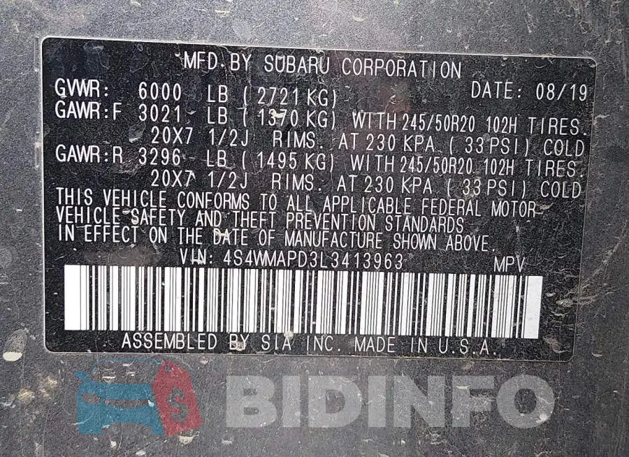 4S4WMAPD3L3413963 Photo# 9