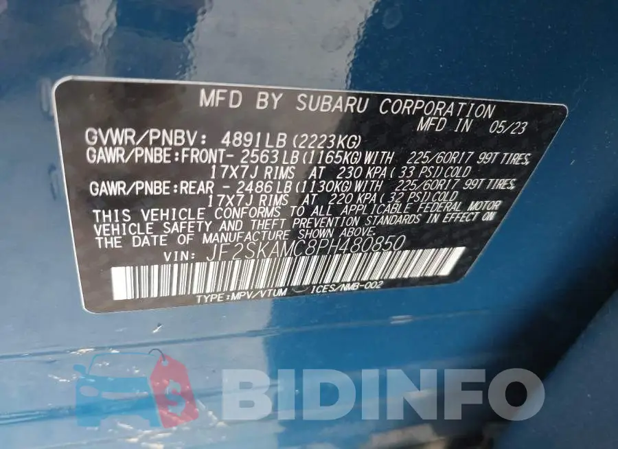 JF2SKAMC8PH480850 Photo# 9