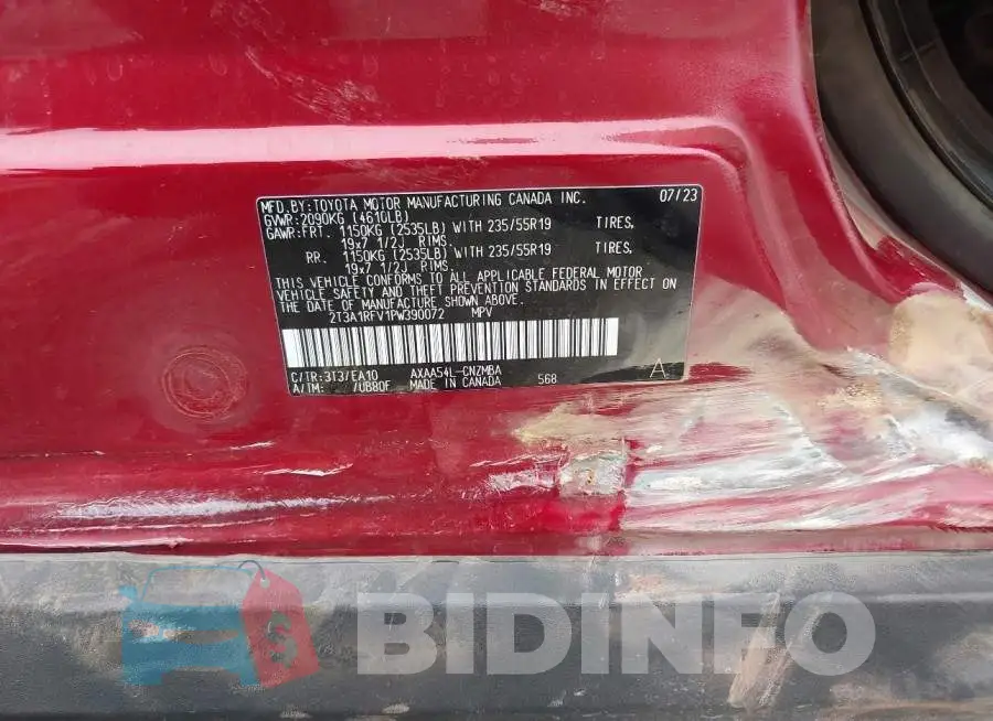 2T3A1RFV1PW390072 Photo# 9