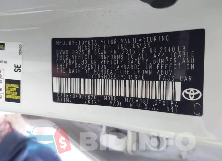 5YFB4MDE9SP335616 Photo# 9