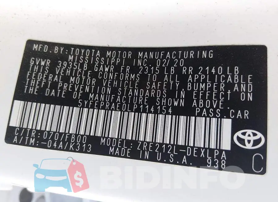 5YFEPRAE0LP114154 Photo# 9
