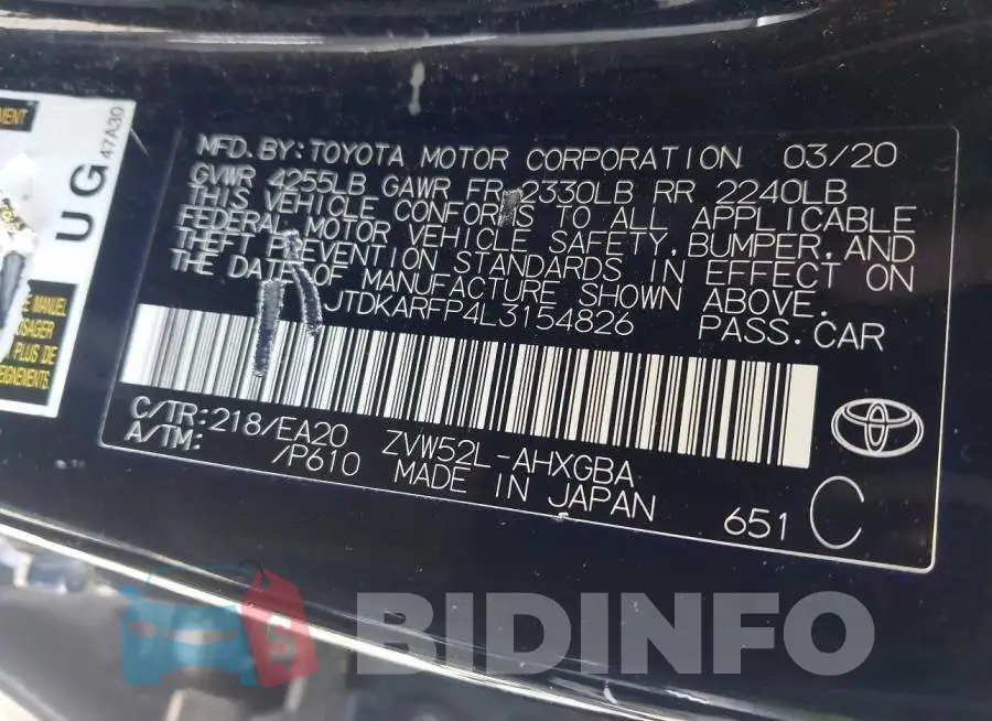 JTDKARFP4L3154826 Photo# 9