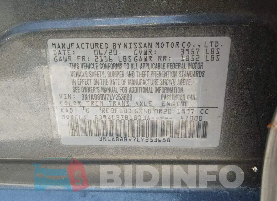 3N1AB8BV7LY253688 Photo# 9