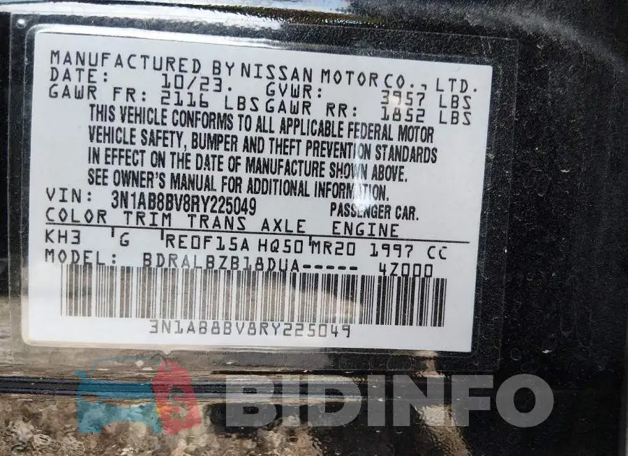 3N1AB8BV8RY225049 Photo# 9