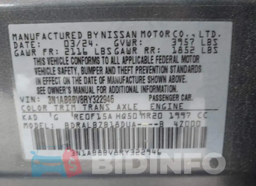 3N1AB8BV8RY322946 Photo# 9
