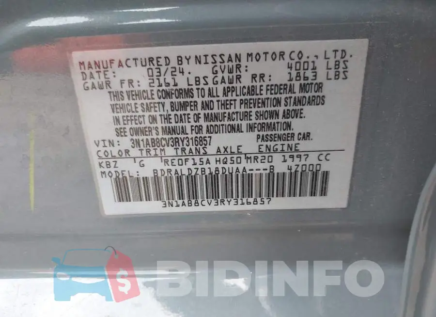 3N1AB8CV3RY316857 Photo# 9