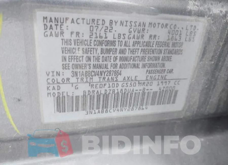 3N1AB8CV4NY287864 Photo# 9