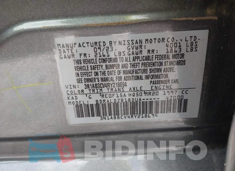 3N1AB8CV4RY218694 Photo# 9