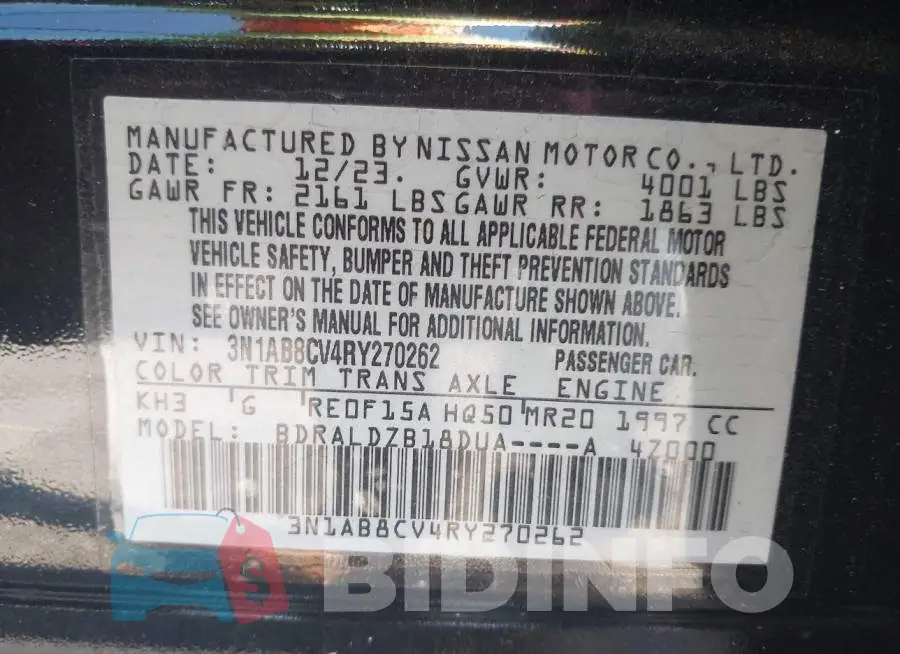 3N1AB8CV4RY270262 Photo# 9