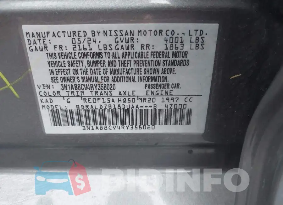 3N1AB8CV4RY358020 Photo# 9