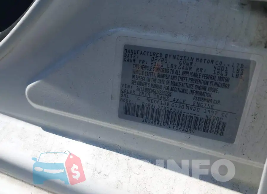3N1AB8CV5LY225094 Photo# 9