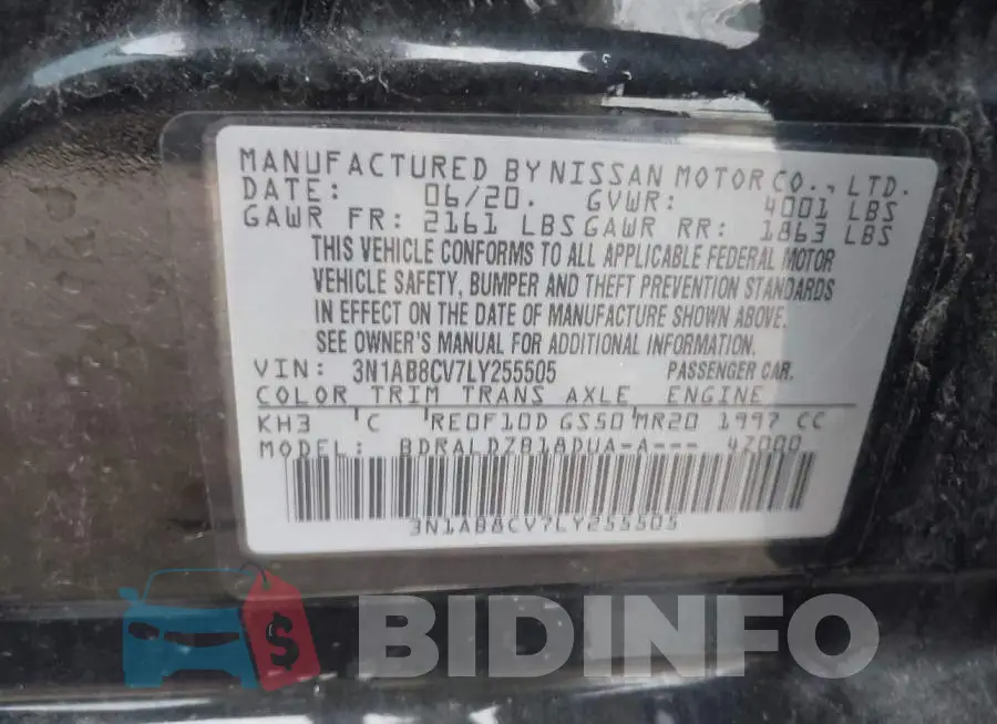 3N1AB8CV7LY255505 Photo# 9