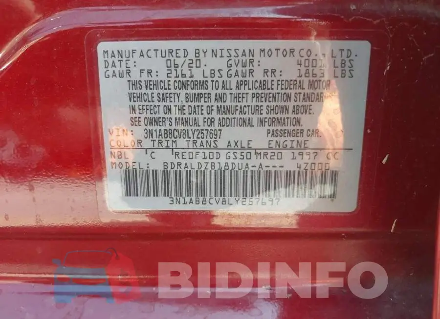 3N1AB8CV8LY257697 Photo# 9