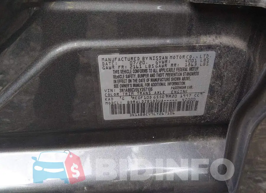 3N1AB8CV9LY267106 Photo# 9