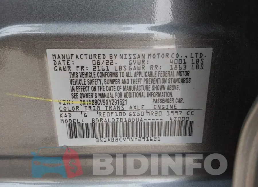 3N1AB8CV9NY291621 Photo# 9