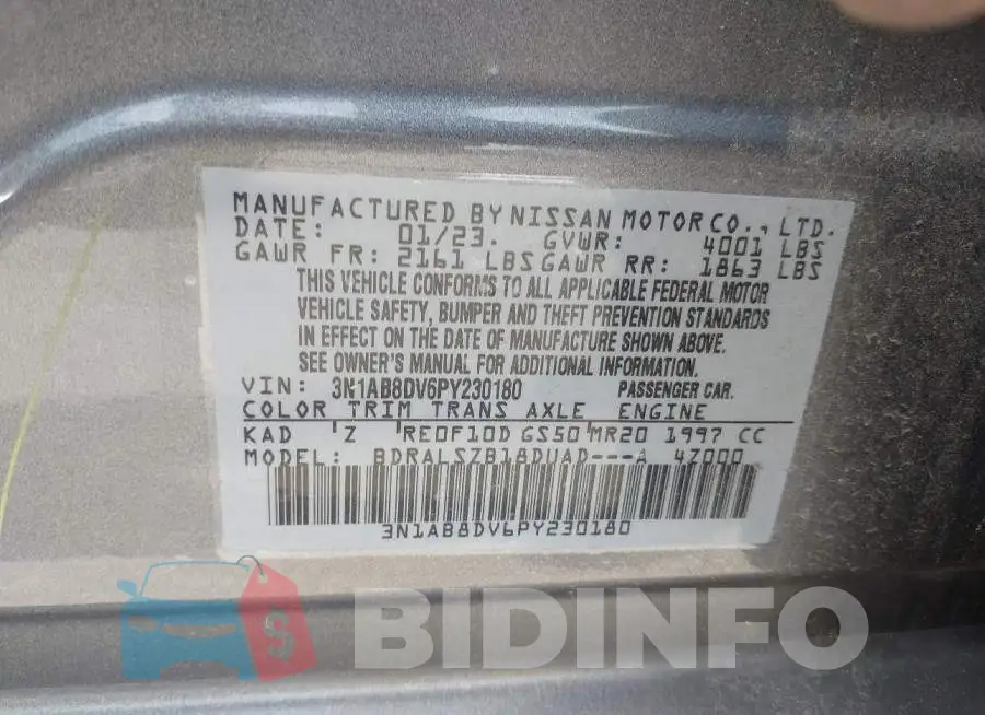 3N1AB8DV6PY230180 Photo# 9