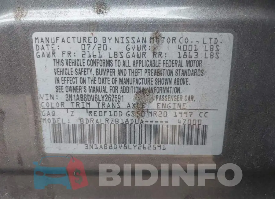 3N1AB8DV8LY262591 Photo# 9