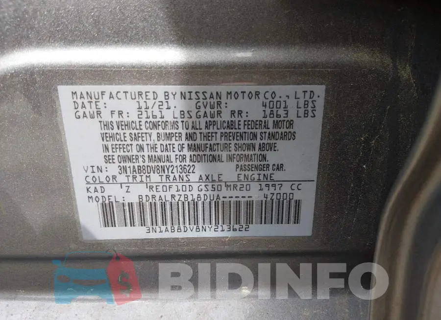 3N1AB8DV8NY213622 Photo# 9