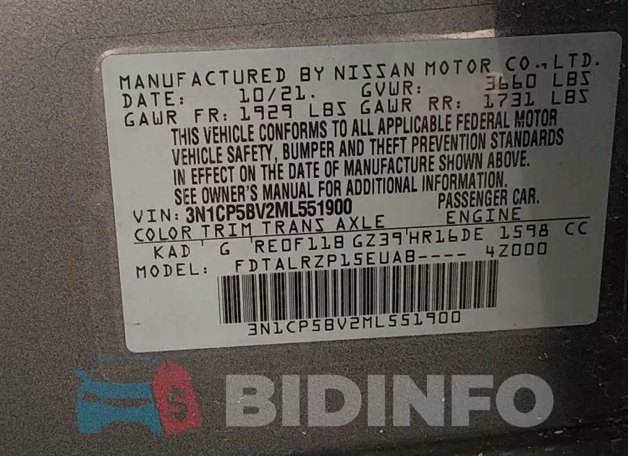 3N1CP5BV2ML551900 Photo# 9