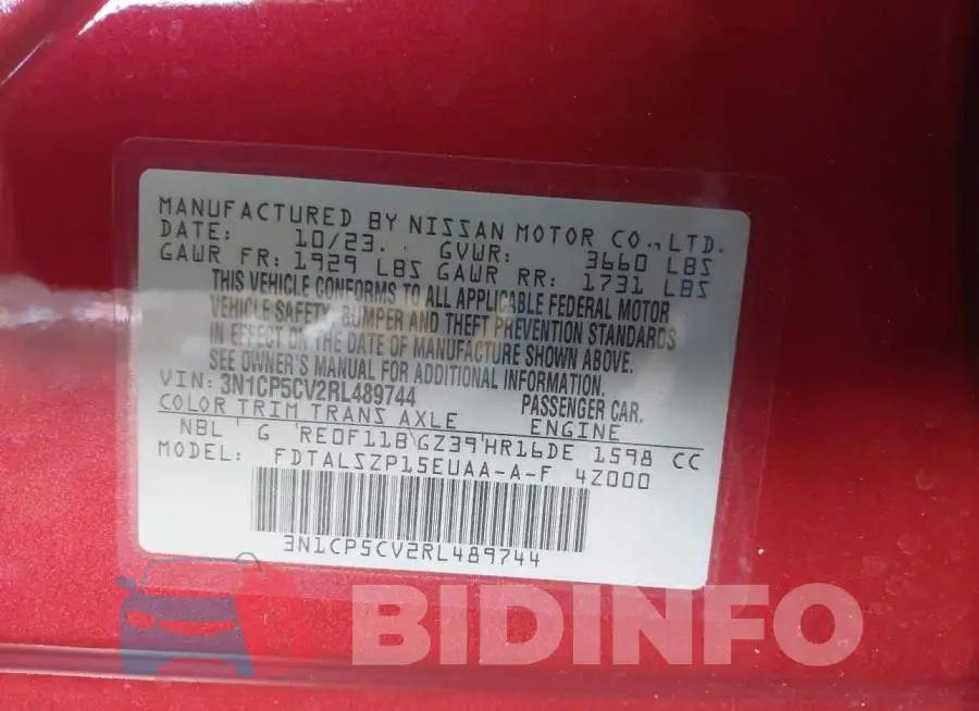 3N1CP5CV2RL489744 Photo# 9