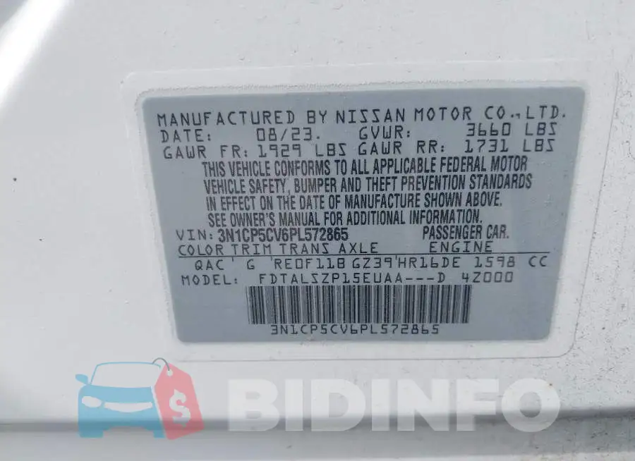 3N1CP5CV6PL572865 Photo# 9