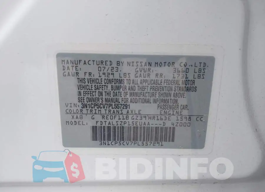 3N1CP5CV7PL557291 Photo# 9