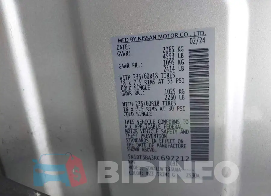 5N1BT3BA3RC697212 Photo# 9