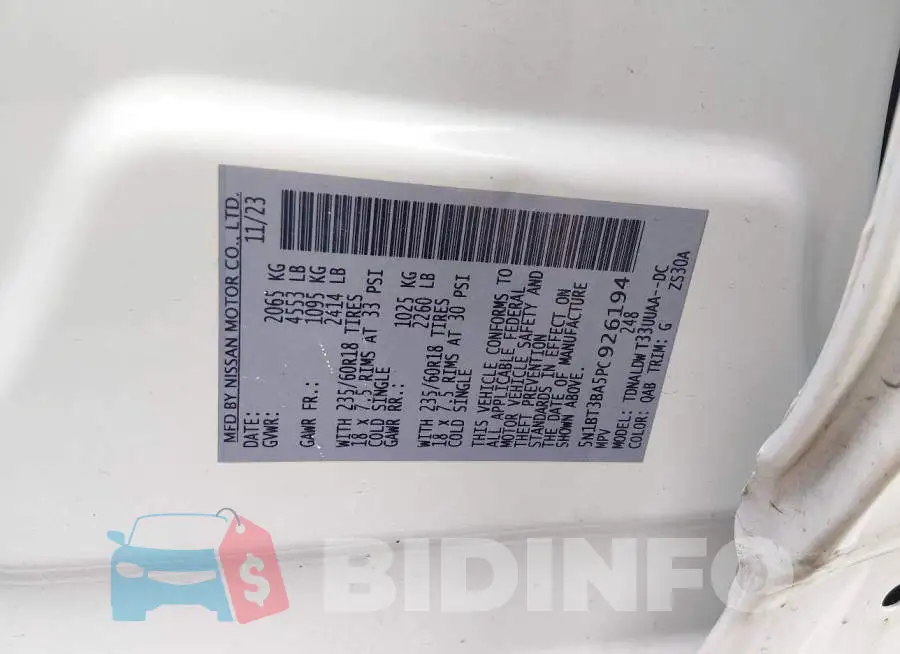 5N1BT3BA5PC926194 Photo# 9