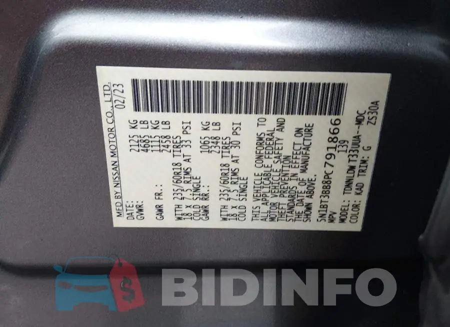 5N1BT3BB8PC791866 Photo# 9