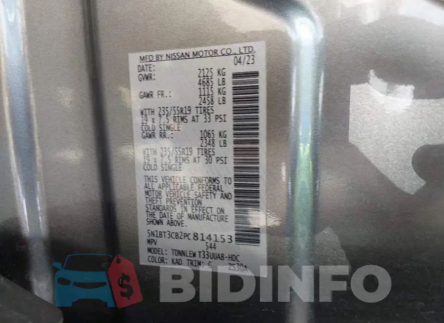 5N1BT3CB2PC814153 Photo# 8