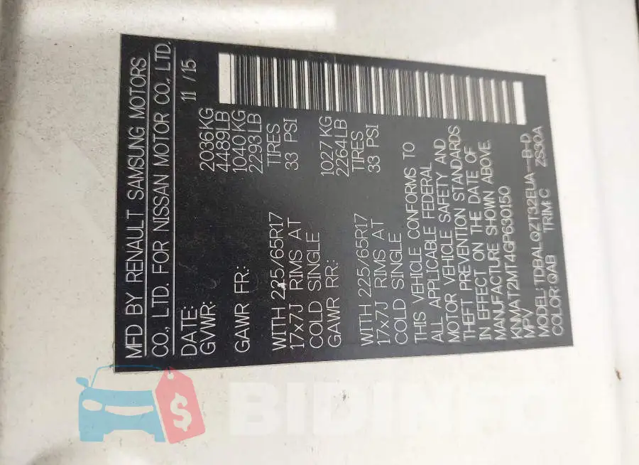 KNMAT2MT4GP630150 Photo# 9