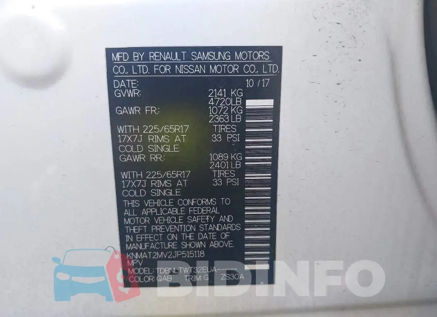 KNMAT2MV2JP515118 Photo# 9