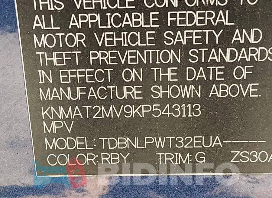 KNMAT2MV9KP543113 Photo# 9