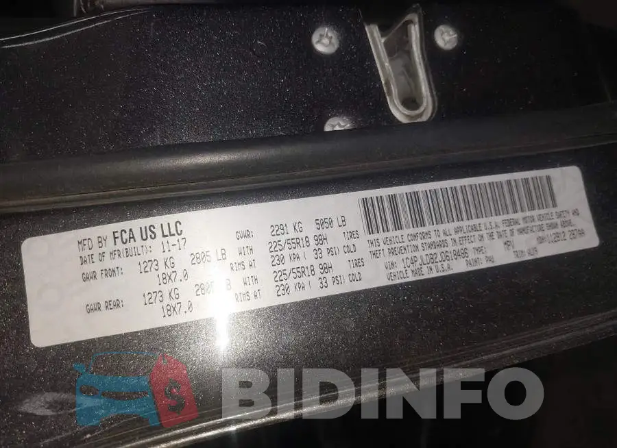 1C4PJLDB2JD618486 Photo# 9