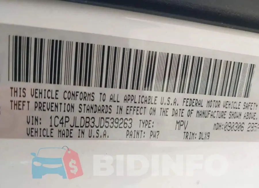 1C4PJLDB3JD539263 Photo# 9