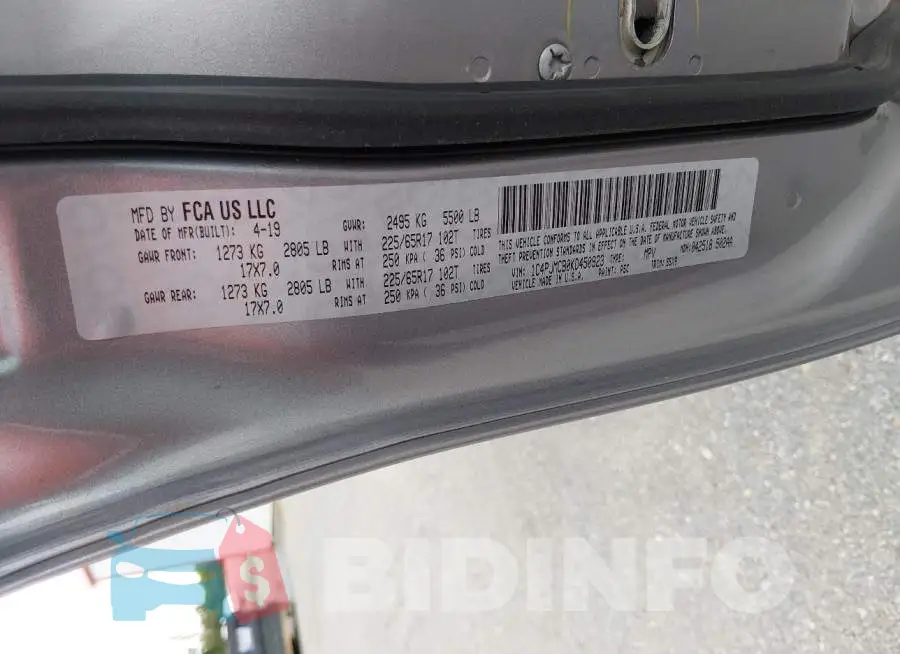 1C4PJMCB0KD450923 Photo# 9