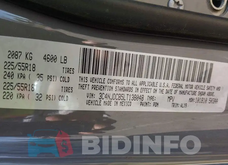 3C4NJDCB5LT138048 Photo# 9