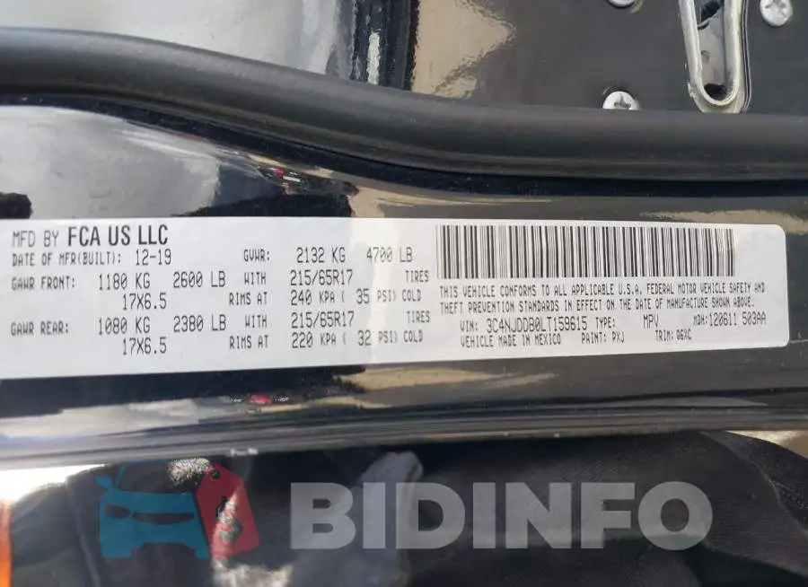 3C4NJDDB0LT159615 Photo# 9