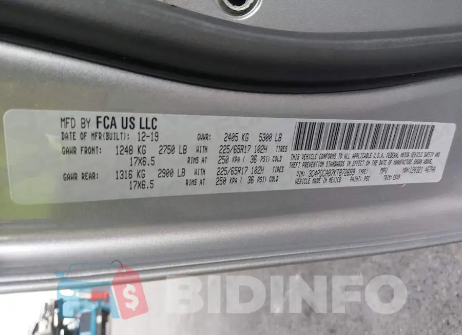 3C4PDCAB7KT872699 Photo# 9