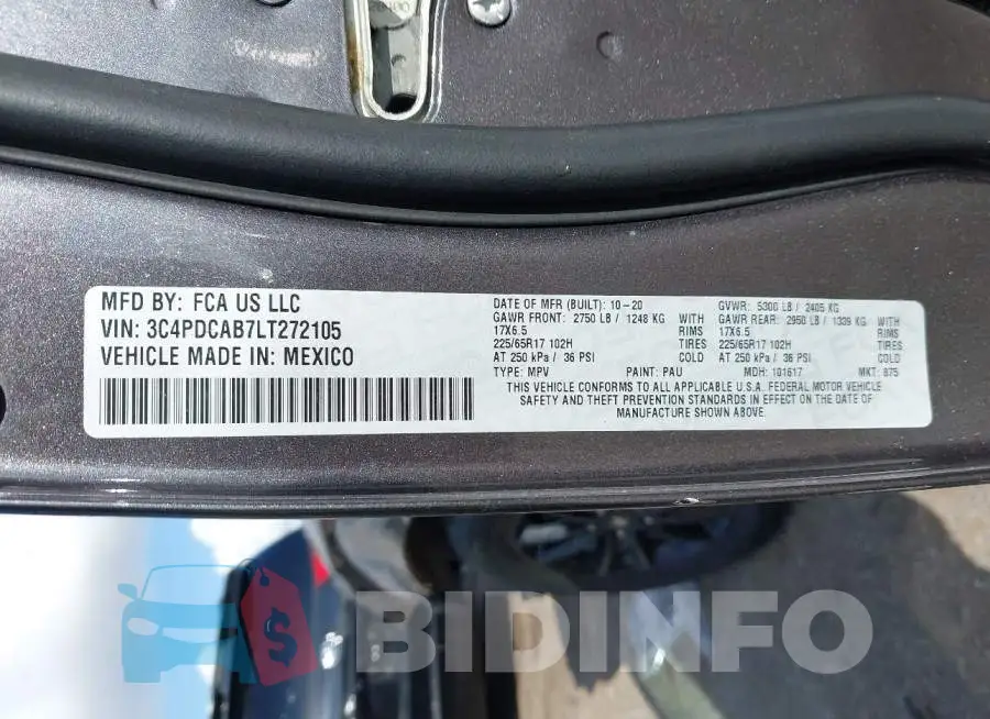 3C4PDCAB7LT272105 Photo# 9