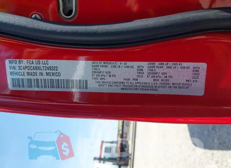 3C4PDCABXLT249322 Photo# 9
