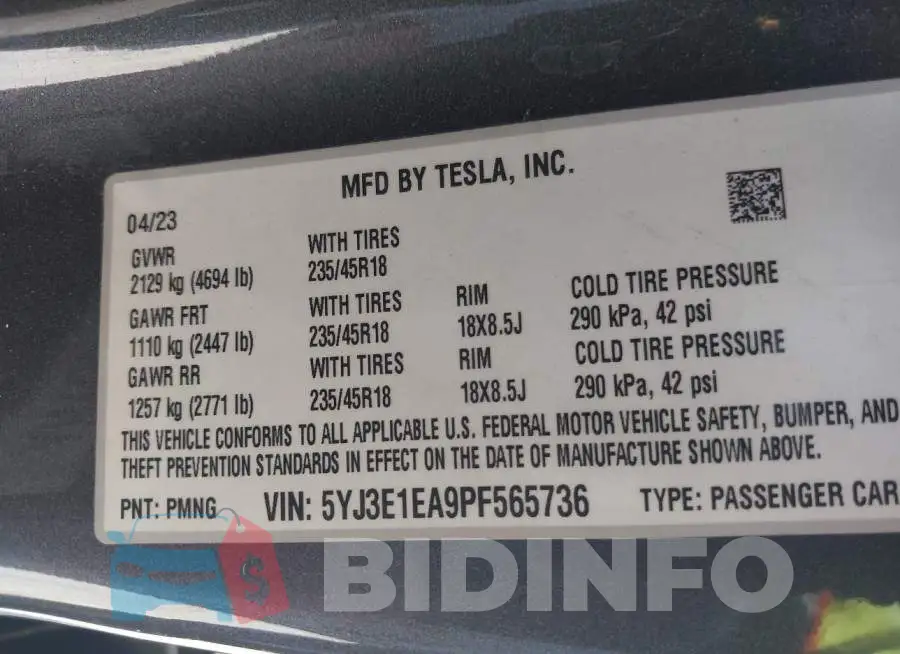 5YJ3E1EA9PF565736 Photo# 9