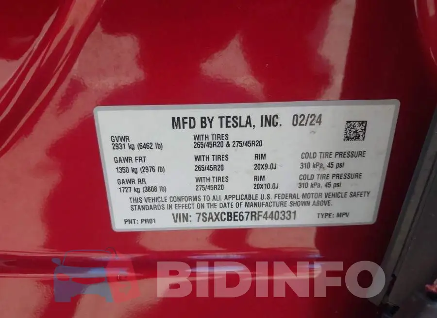7SAXCBE67RF440331 Photo# 9