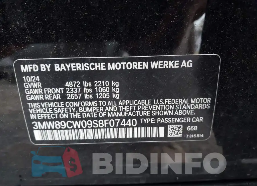 3MW89CW09S8F07440 Photo# 9