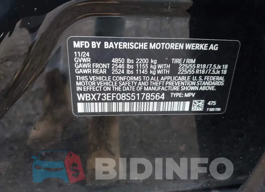 WBX73EF08S5178564 Photo# 9