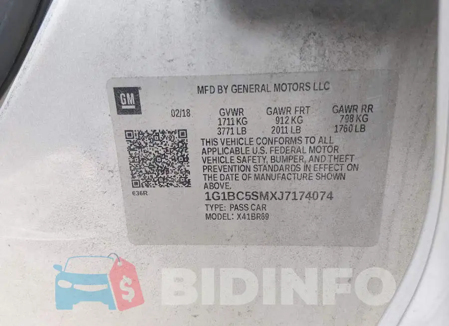 1G1BC5SMXJ7174074 Photo# 9