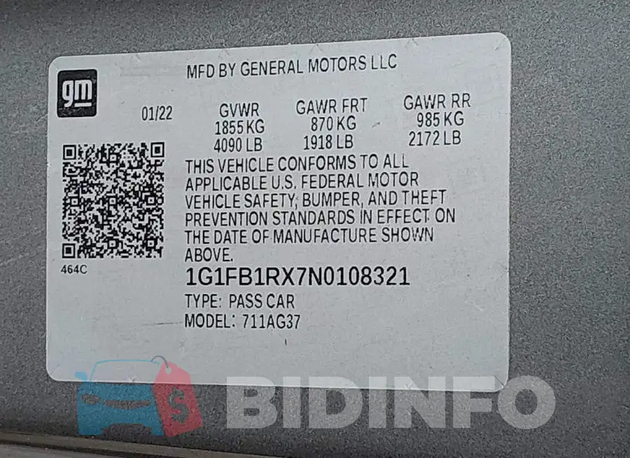 1G1FB1RX7N0108321 Photo# 9