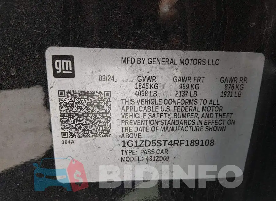 1G1ZD5ST4RF189108 Photo# 9
