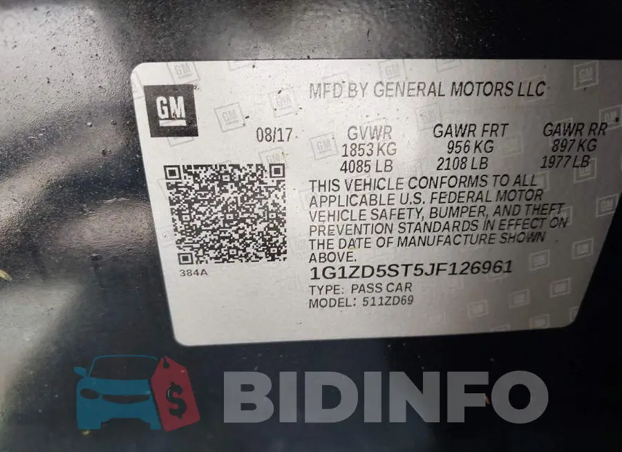 1G1ZD5ST5JF126961 Photo# 9