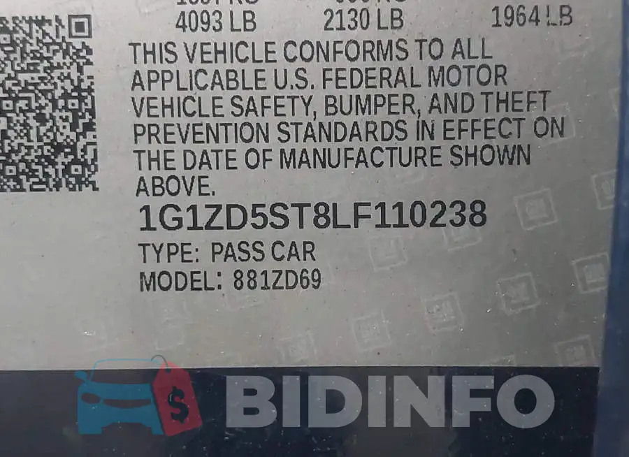 1G1ZD5ST8LF110238 Photo# 9